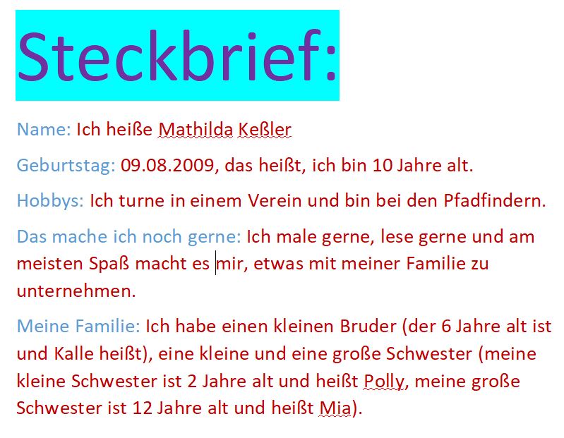Mathilda Steckbrief